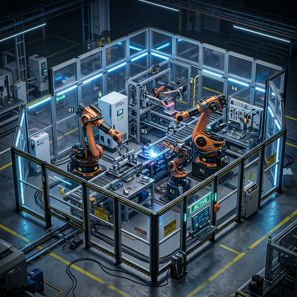 Automation cell central CAD design